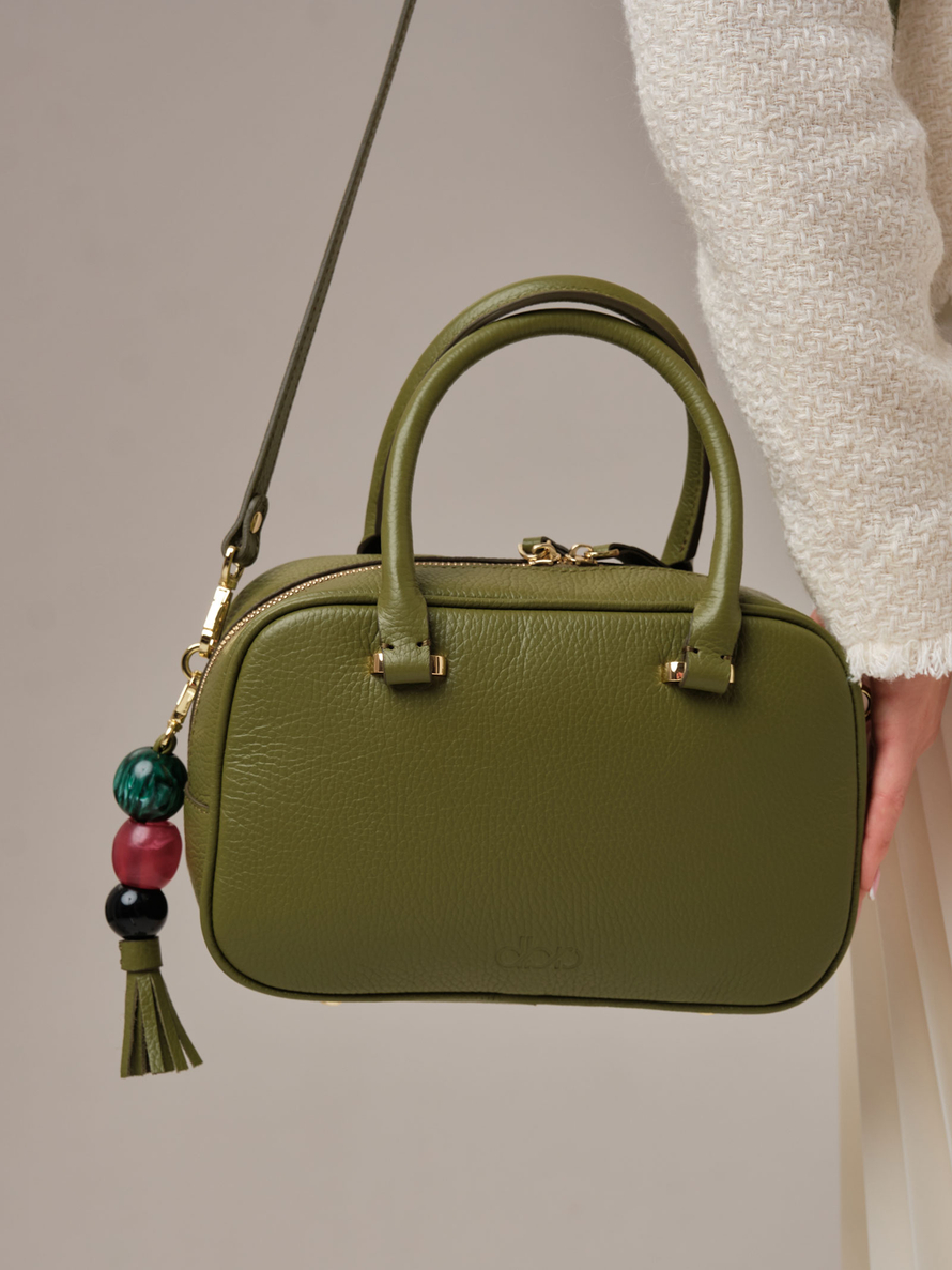 Кожаная сумка Hawaii DBR 31216 зеленая водоросль