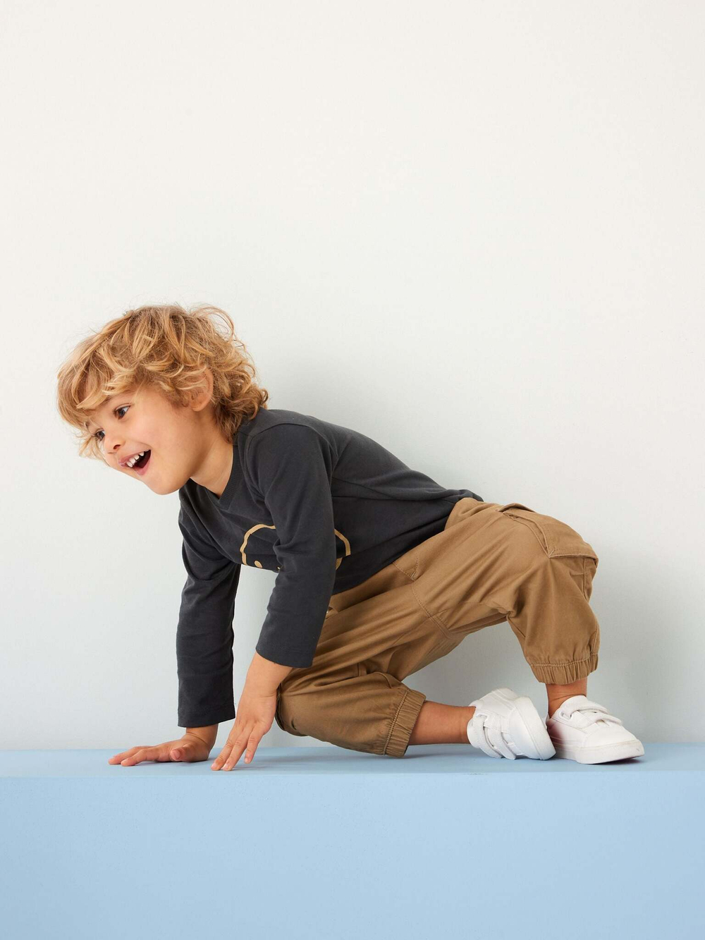 Брюки карго для мальчика Next C24-707, Светло-коричневый