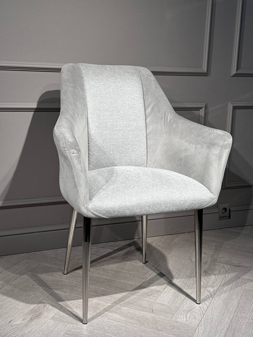 Стул обеденный Ist Casa Лючия, серый, хром