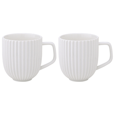 Набор из двух кружек белого цвета из коллекции edge, 400 мл