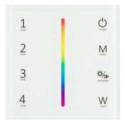 Панель Sens SMART-P45-RGBW White (230V, 4 зоны, 2.4G) (Arlight, IP20 Пластик, 5 лет) 028140