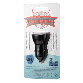 Автомобильное зарядное устройство USB Remax RCC-106 (3.4A, 2 порта, LCD) Черный