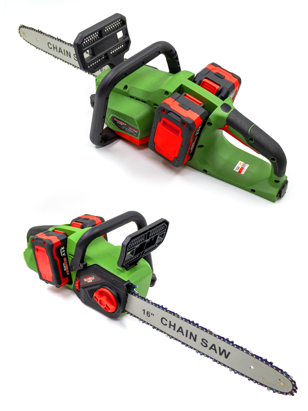 Аккумуляторная цепная пила FAMEIRUI 21V, 16″, бесщеточная, 2 АКБ, 1200 W