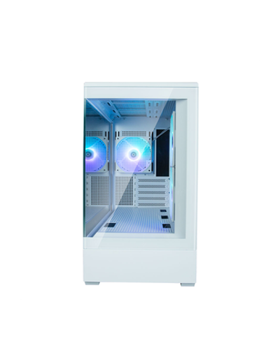 ZALMAN P30 White, MATX, WHITE, WINDOW, 2x3.5", 3x2.5", 1xUSB TYPE-C, 1xUSB3.0, SIDE 2x120mm ARGB, REAR 1x120mm ARGB