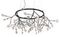 Подвесная светодиодная люстра Crystal Lux Evita SP45 D BLack/Transparent