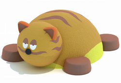 Резиновая фигура 3D Котик для детских площадок