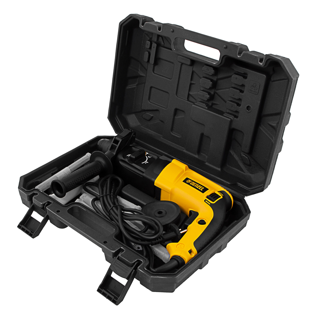 Перфоратор электрический RHH-800-26, SDS-plus, 800 Вт, 3 Дж, 3 плюс 1 реж. Denzel
