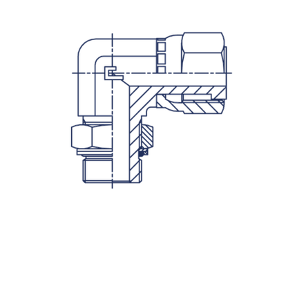 Штуцер FMG90 ORFS 2 - BSP 1.1/2 (обжатая гайка)