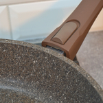 Сковорода 30см Premium mokko со съемной ручкой и стеклянной крышкой