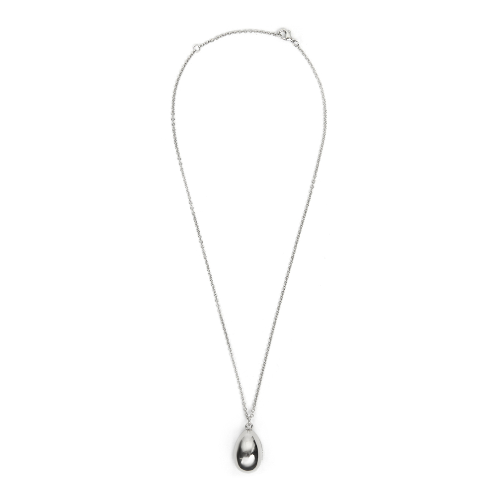 Подвеска открывающийся овал на цепочке, серебро