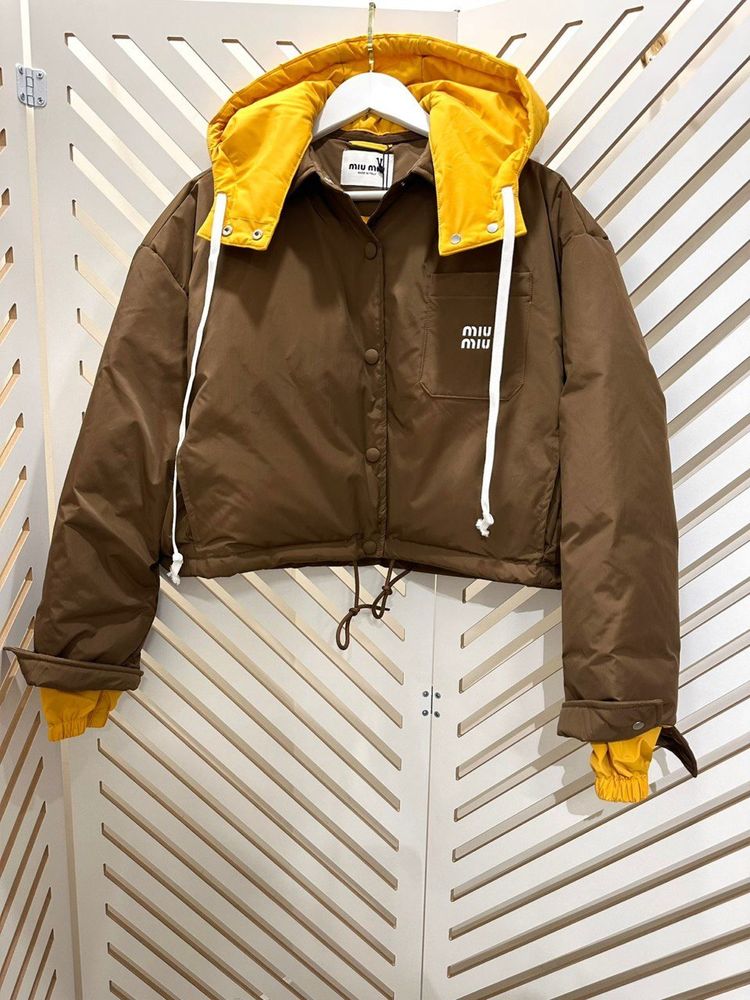 Кожаная куртка MIU MIU