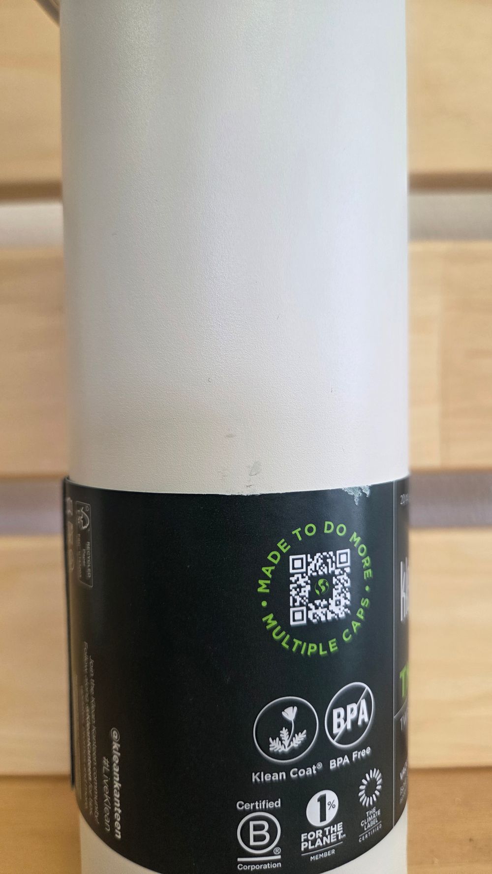 Термокружка Klean Kanteen TKWide Twist Cap 20oz (592 мл) Tofu (потертость)