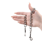 Серебристая соединительная цепочка 40см с двумя карабинами ToyFa Metal 712054