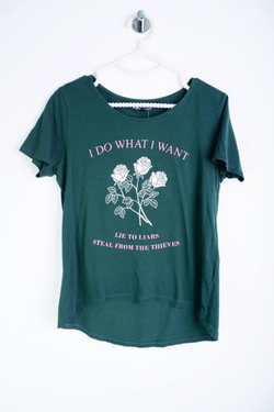 Футболка Cropp с принтом, маркировка S, визуально на 44 размер