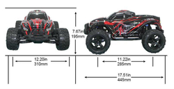 Радиоуправляемый монстр Remo Hobby Mmax красный 4WD RTR масштаб 1:10 2.4G - RH1031-RED