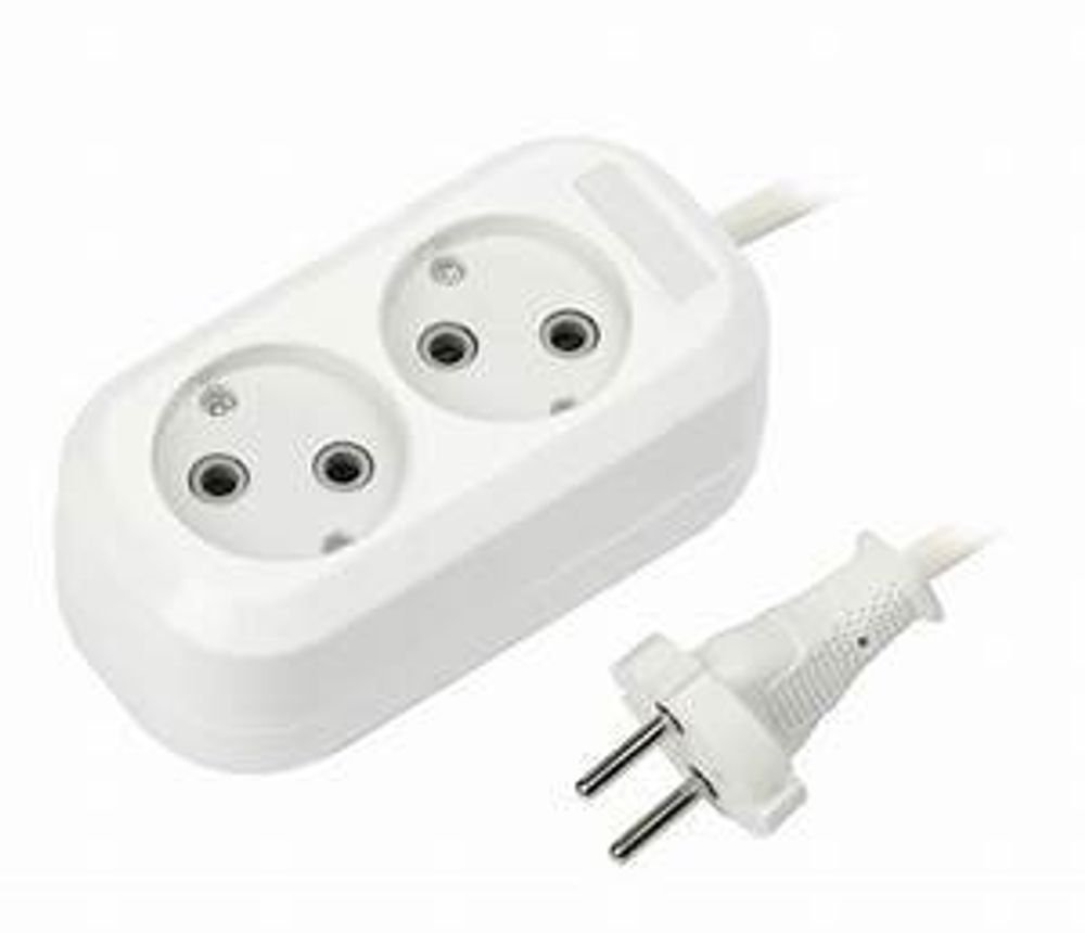 Удлинитель 2 гнезда 2м б/з 10А/2.2кВт Smartbuy(SBE-10-2-02-N)