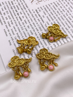 Пуговицы золотистые в форме облака с подвесками