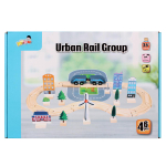 Развивающая игрушка Деревянная дорога 46 элементов, коробка C-41883