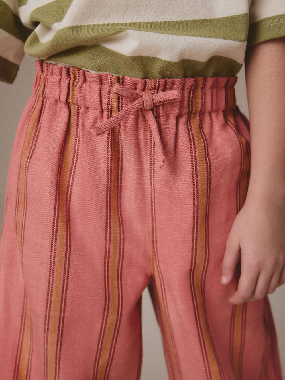 Брюки широкие для девочки Next E49-517, Розовый