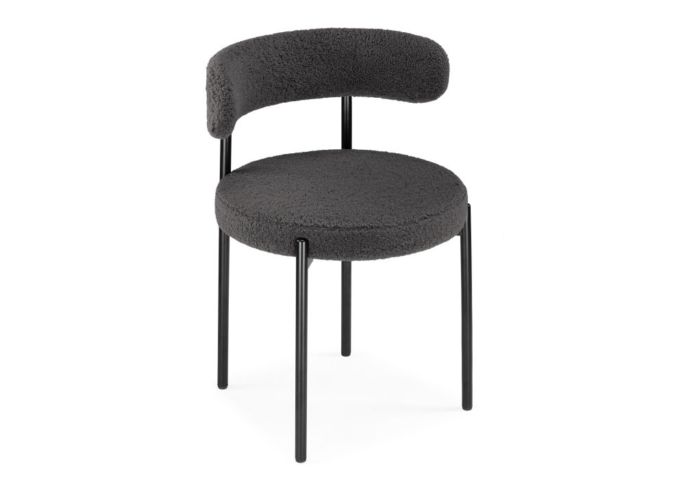 Стул на металлокаркасе Rudi dark gray / black