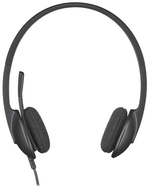 Компьютерная гарнитура Logitech USB Headset H340, черный