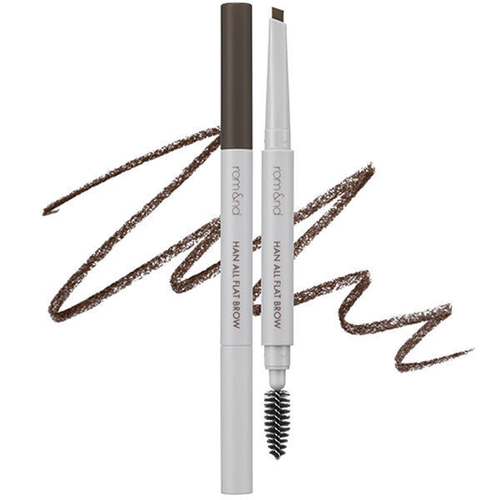 Kарандаш для бровей Rom&nd Han All Flat Brow #W1 Gentle Brown, 0.17г