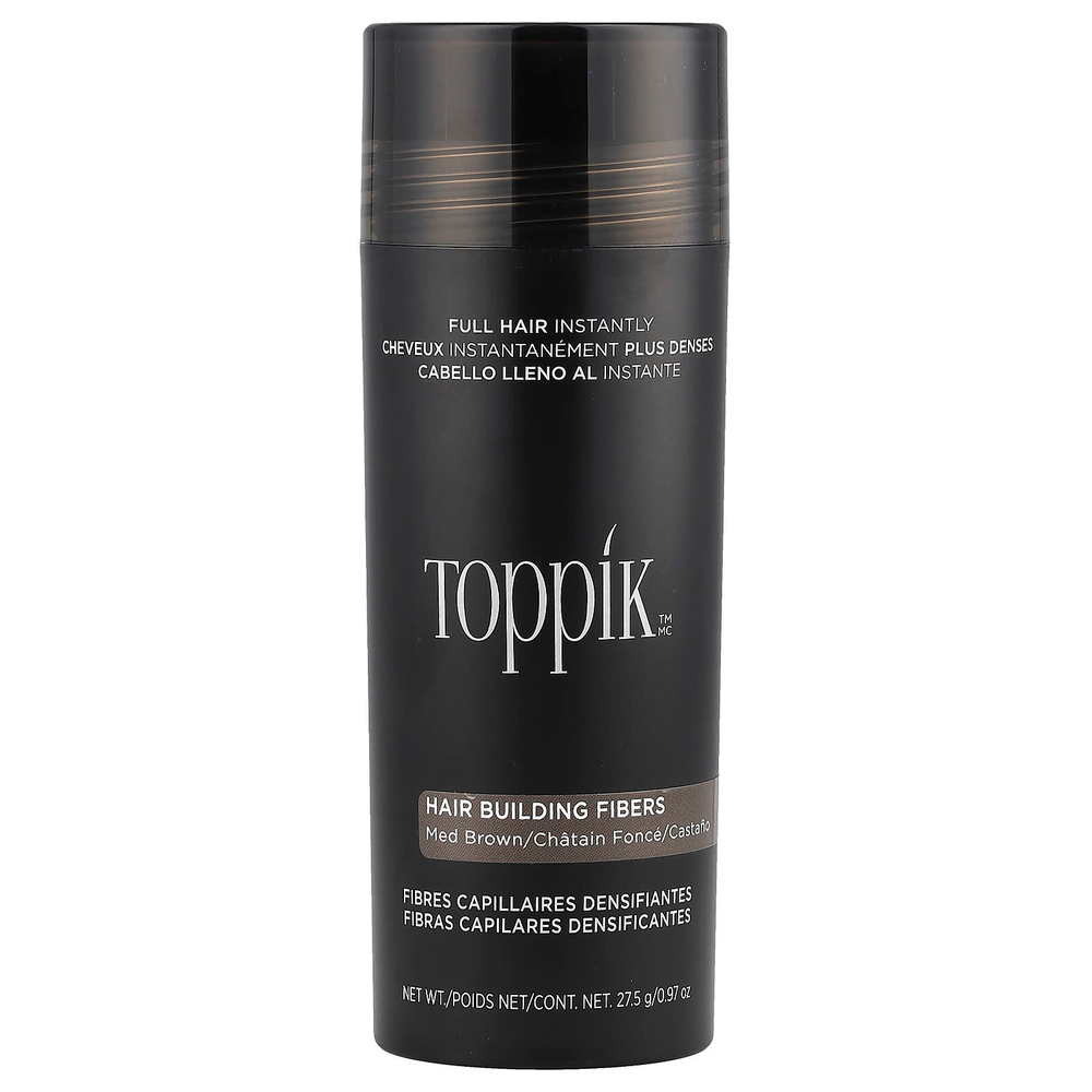 Toppik, Hair Building Fibers, волокна, оттенок коричневый, 27,5 г