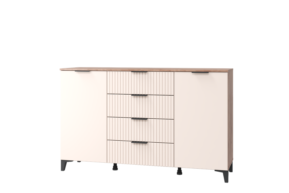 Комод 2 дверки + 4 ящика "Тоскана" на ножках