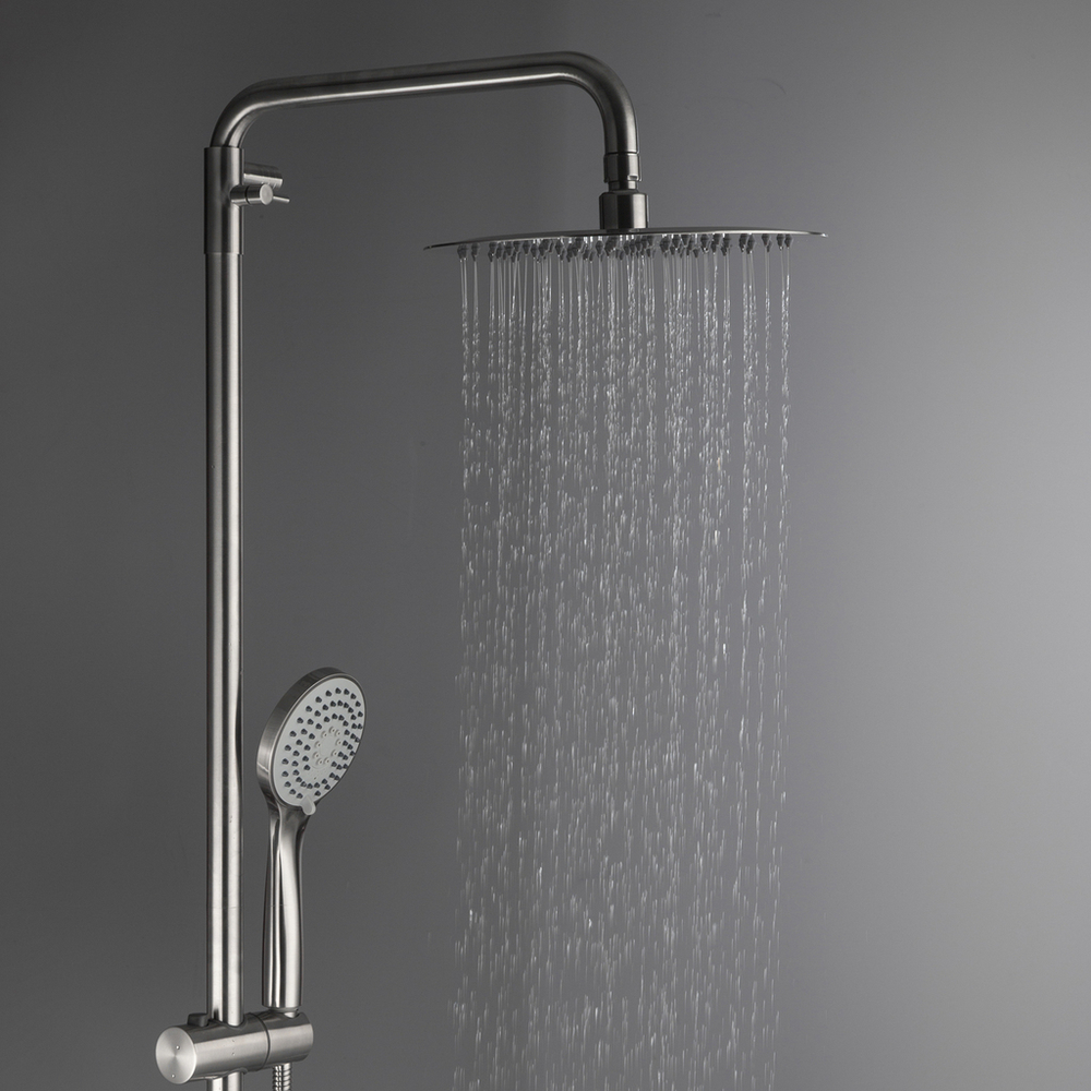 Душевая система 35к G2499-20 GAPPO нерж. сталь, лейка "Тропический душ", САТИН