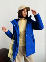 Куртка весенняя удлиненная с капюшоном