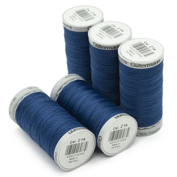 Нитки суперкрепкие Gutermann Extra Strong M782 №40 (100 метров), 5 кат. | 214 т.лазурный