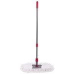 Швабра-рамка для СУХОЙ УБОРКИ, 40 см, телескопический черенок из нержавеющей стали 125 см, МОП хлопок, LAIMA, 603605