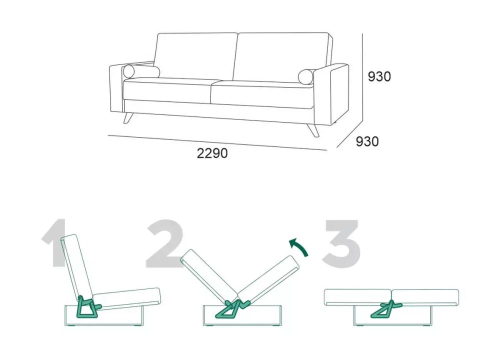 Диван Рио 3 БД, Мебельный формат, г.Екатеринбург