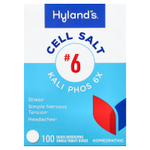 Hyland's Naturals, Cell Salt # 6, Kali Phos 6X, 100 быстрорастворимых таблеток