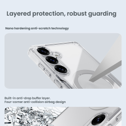 Чехол усиленный от Nillkin с поддержкой зарядки MagSafe для Samsung Galaxy S25, серия Nature TPU Pro Magnetic