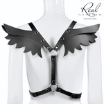 Роскошная портупея с крыльями (Цвет: черный)