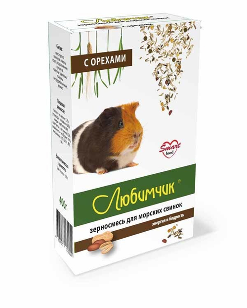 Любимчик Корм для Морских свинок, с орехами, 400 г