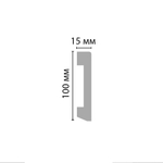 Плинтус напольный дюрополимер под покраску D036 100×16×2000 мм DecoMaster