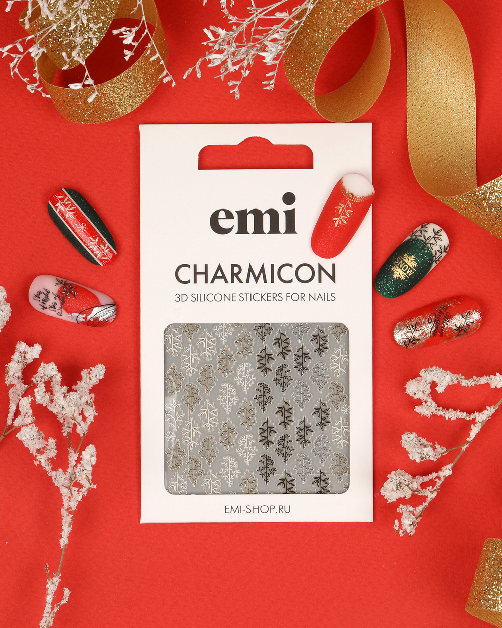 Charmicon 3D Silicone Stickers №225 Природный паттерн
