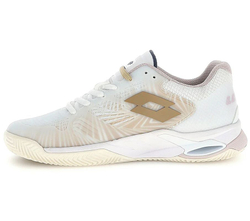 Женские Кроссовки теннисные Lotto Mirage 100 II Clay - all white/warm taupe