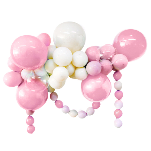 Гирлянда из воздушных шаров, Набор №17, Розовый микс, Пастель, 51 шт Шаринг