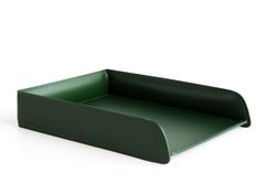 Набор настольный из зеленой кожи 9 предметов №155