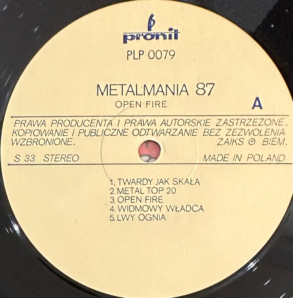 Open Fire / Stos - Metalmania '87 (Польша 1987г.)