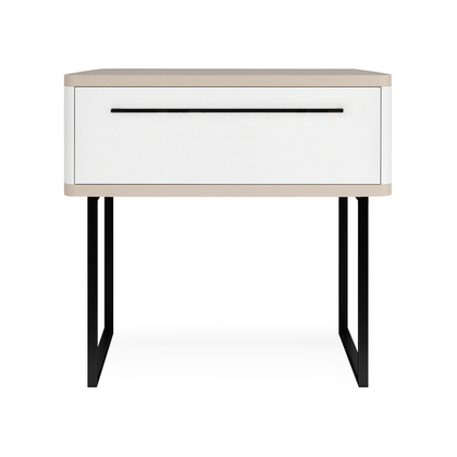 Тумба прикроватная на ножках ROYAL 5201 эко (Макиато-Черный-р.черная)