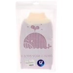 Мочалка - варежка для тела жёсткая «Premium - Sandal», цвет лавандовый, 14*24см (ZIP пакет)