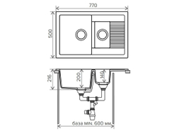 Мойка POLYGRAN F-21 опал № 328