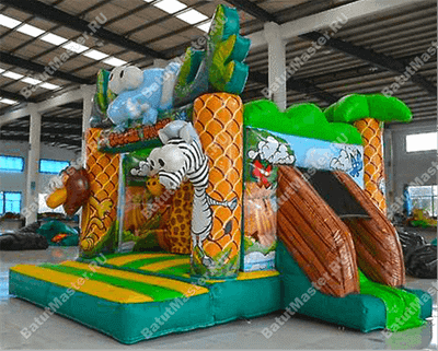 Коммерческий надувной батут "Чудо-сафари"