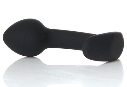 Черная анальная втулка Curved - 7,5 см.