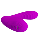 Лиловый вибратор с клиторальной стимуляцией Nauty (Цвет: лиловый)