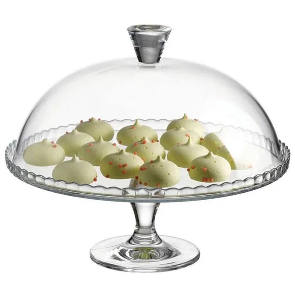 Подставка для торта 32 см h26 см со стеклянной крышкой d 30 см Патиссери Pasabahce